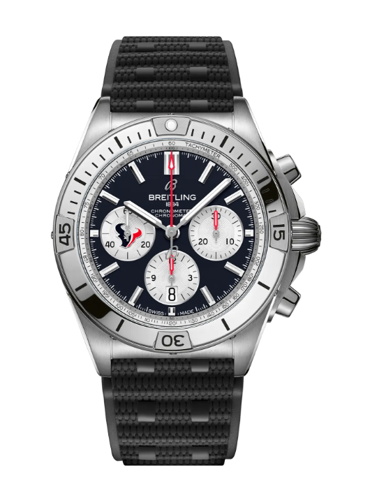 Review Breitling CHRONOMAT B01 42 NFL HOUSTON TEXANS EDITION Replica watch AB01342B1CBS1 - Click Image to Close